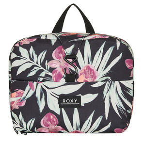 ROXY CUTE PLANE TOILETRY BAG ANTHRACITE WIND SWEPT FLORAL
