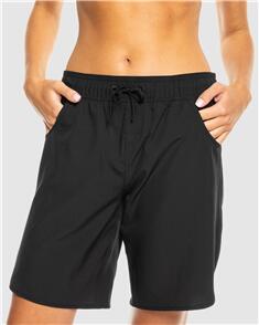 ROXY WOMENS WAVE 9" BOARDSHORTS (KVJ0) ANTHRACITE ANTHRACITE