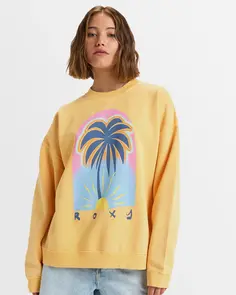 ROXY OZ LINEUP OVERSIZED CREW BANANA