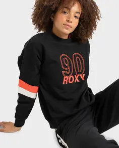 ROXY ESSENTIAL ENERGY CB CREW NECK2 TRUE BLACK