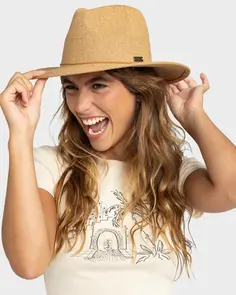 ROXY EARLY SUNSET STRAW HAT NATURAL