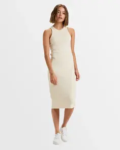 ROXY BASELINE MIDI DRESS PARCHMENT