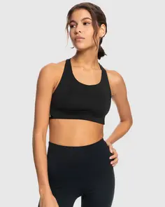 ROXY BOLD MOVES SPORTS BRA ANTHRACITE
