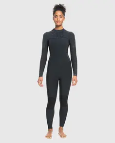 ROXY 3/2MM SWELL SERIES BACK ZIP GBS WETSUIT BLACK