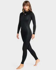 ROXY 3/2MM PROLOGUE WOMEN BACK ZIP FLT WETSUIT BLACK