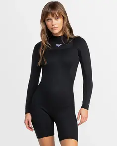 ROXY 2MM PROLOGUE BACK ZIP LONG SLEEVES SPRINGSUIT TRUE BLACK