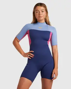 ROXY 2MM PROLOGUE WOMEN BACK ZIP SS SPRING FL DARK DENIM