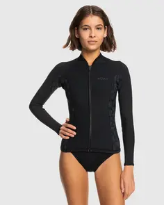ROXY 1MM SWELL SERIES WETSUIT JACKET QLOCK BLACK