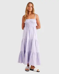 ROXY SUNSHINE COASTLINE DRESS SOLID LAVENDER