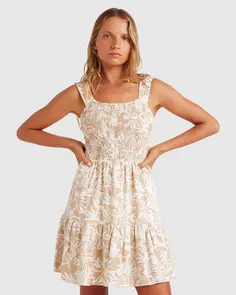 ROXY ROSIE WAVES II DRESS GINGER ROOT SUNTRIP