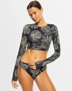 ROXY PRO NOSE RIDE CROP LYCRA ANTHRACITE THE PALMS
