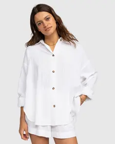 ROXY MORNING TIME SHIRT SNOW WHITE
