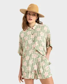 ROXY BEACH NOSTALGIA TOP BASIL PARTY WAVES YW