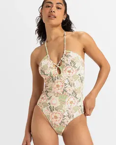 ROXY CANARIAS ONE PIECE OIL GREEN WILD FLOWE