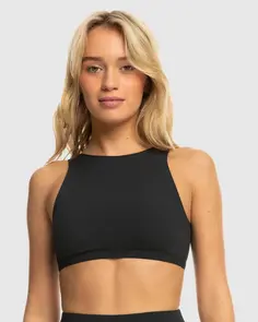 ROXY PRO THE POP UP CROP TOP ANTHRACITE