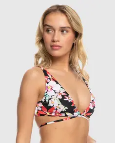 ROXY PT BEACH CLASSICS LACEUP ELONG BIKINI TOP ANTHRACITE NEW LIFE