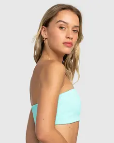 ROXY ARUBA BANDEAU TOP ARUBA BLUE