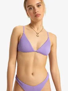 ROXY RIB LOVE THE QUIVER BIKINI TOP BOUGAINVILLEA