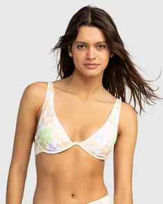 ROXY EPHEMERE UW BIKINI TOP WHITE EPHEMERE