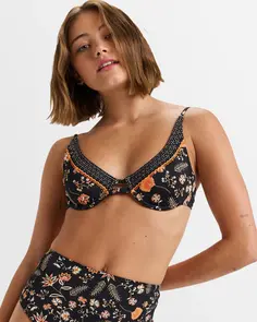 ROXY KERALA UW ELONGATED BIKINI TOP ANTHRACITE KERALA BO