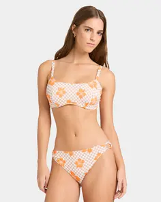 ROXY MINI HULA UW DCUP BIKINI TOP WARM TAUPE HIBI SQUARE