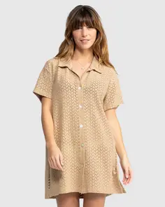ROXY DALIA BEACH DRESS WARM TAUPE