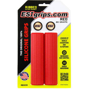 ESI GRIPS MTB RIBBED EXTRA CHUNKY 34MM RED