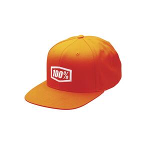 100% ICON SNAPBACK HAT ORANGE