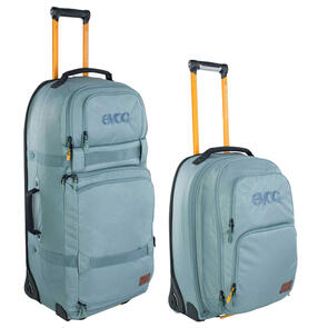 EVOC WORLD TRAVELLER 125L STEEL + TERMINAL BAG LIGGAGE SET STEEL