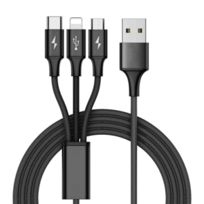 EXTREME 3IN1 CHARGE N SYNC CABLE BLACK