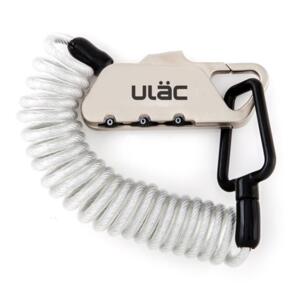 ULAC LOCK PICCADILLY CARABINER + CABLE COMBO 4MM X 120CM SILVER