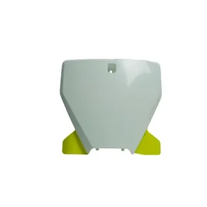 RTECH TBHSQBNGQ19 HUSQVARNA FRONT PLATE (2018-2022) - WHITE-HUSQVARNA YELLOW