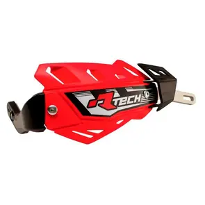 RTECH KITPMFMRS00 HANDGUARDS UNIVERSAL OFF ROAD FLX WITH ALUMINIUM BAR RED