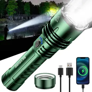 SKYFIRE 1376J FLASHLIGHT TORCH IP54 1387 LUMENS GREEN