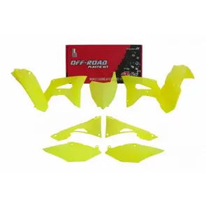RTECH KITCRF-GF0-519 PLASTICS KIT 6 PIECE FLURO YELLOW HONDA CRF250R 19-21 CRF450R 19-20