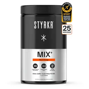 STYRKR ENERGY DRINK MIX MIX+ BLOOD ORANGE DUAL-CARB - 925G TUB