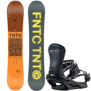 FANATIC TNTC FREQUENCY CAMBER SNOWBOARD ORANGE PACKAGE