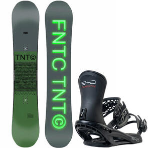 FANATIC TNTC FREQUENCY CAMBER SNOWBOARD GREEN PACKAGE