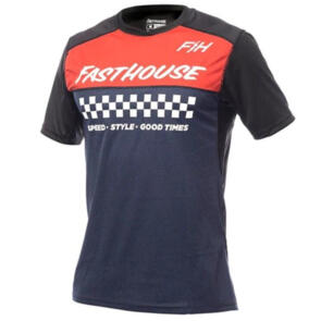 FASTHOUSE YOUTH ALLOY MESA SHORT SLEEVE JERSEY HEATHER RED/NAVY