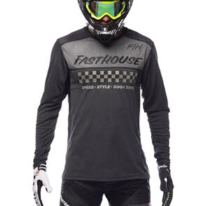 FASTHOUSE 2022 ALLOY MESA LONG SLEEVE JERSEY HEATHER CHARCOAL/BLACK