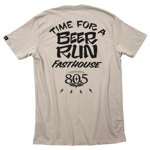 FASTHOUSE 805 BEER RUN SS TEE LIGHT GRAY