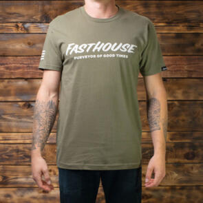 FASTHOUSE LOGO TEE MILITARY GREEN