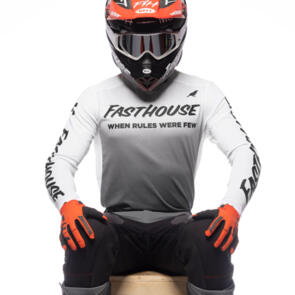 FASTHOUSE ELROD NOCTURNE JERSEY WHITE/GRAY