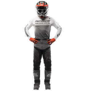 FASTHOUSE ELROD NOCTURNE JERSEY AND PANTS WHITE/GRAY