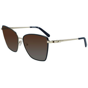 FERRAGAMO SUNGLASSES SF279S/59/LIGHT GOLD/BLUE