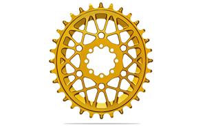 ABSOLUTE BLACK OVAL SRAM T-TYPE TRANSMISSION DM BOOST (148) CHAINRING - 3MM OFFSET GOLD
