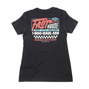 FASTHOUSE WOMENS TOLL FREE TEE BLACK