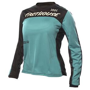 FASTHOUSE 2023 WOMENS CLASSIC MERCURY LONG SLEEVED JERSEY BLACK/TEAL