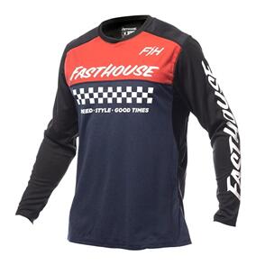 FASTHOUSE 2022 ALLOY MESA LONG SLEEVE JERSEY HEATHER RED/NAVY