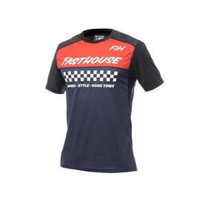 FASTHOUSE 2022 YOUTH ALLOY MESA SHORT SLEEVE HEATHER RED/NAVY